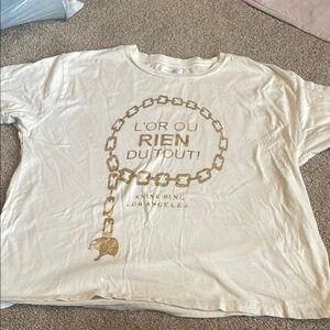 Anine Bing Cream Graphic T-Shirt